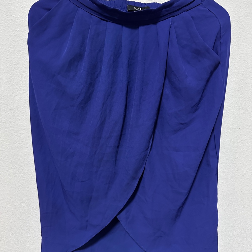 Forever 21 Cobalt Blue Midi Skirt